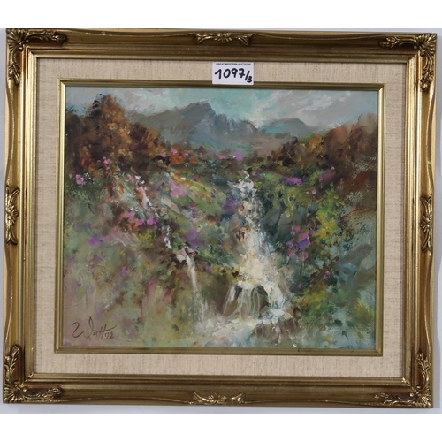 1097 - COSTANCE HAMILTONRIVERSCAPEOil on board, signed lower left, 50 x 40cmTogether with a watercolour, si... 