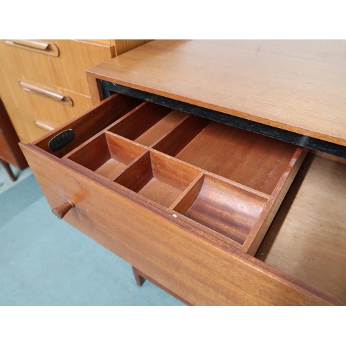 110 - A mid 20th century teak Elder chest of four drawers on square tapering supports, 96cm high x 88cm wi... 