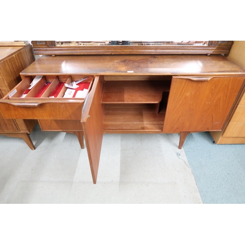 118 - A mid 20th century teak McIntosh of Kirkcaldy sideboard with pair of cabinet doors alongside three d... 