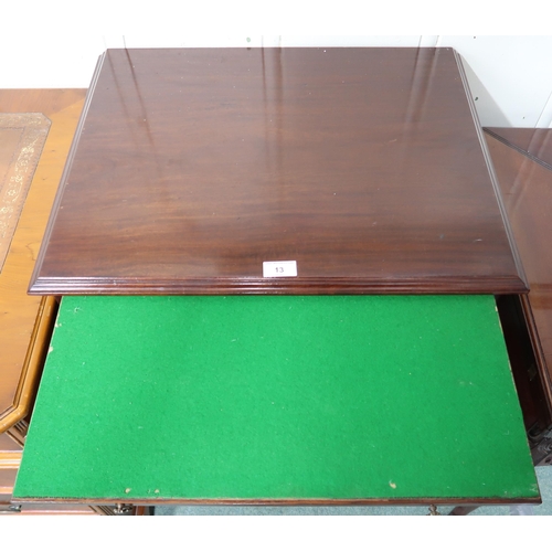 13 - A 20th century mahogany chest of three drawers on plinth base, 85cm high x 59cm wide x 47cm deep