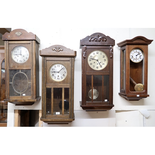 157 - A lot of four assorted Vienna style wall clocks (4)