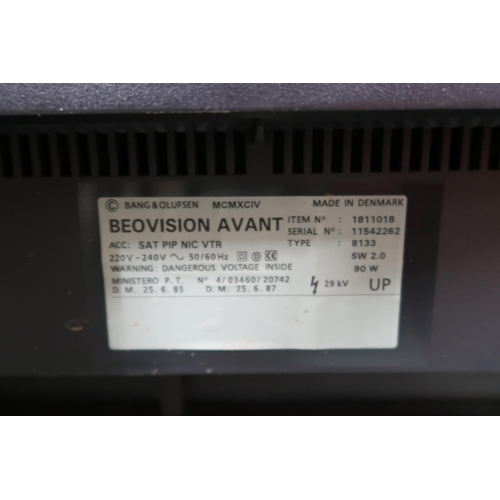 158 - A Bang and Olufsen Beovision Avant television on swivel base, 101cm high x 73cm wide x 52cm deep