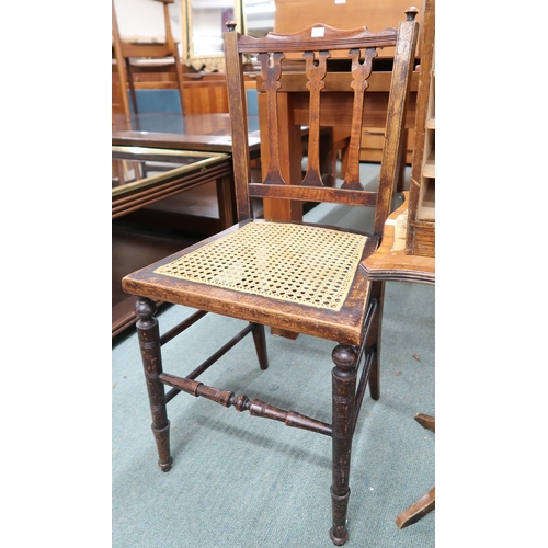 206 - An early 20th century tambour front counter top filing cabinet, bergere chair and a tilt top occasio... 