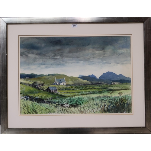 974 - JOHN MATHIESON Highland landscape, signed, watercolour, 51 x 74cm, dated (19)79... 