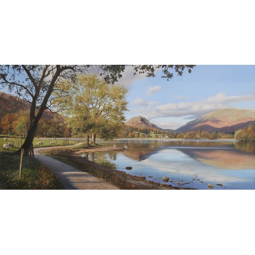 980 - PAUL HARLEY Early Autumn, Grasmere, signed, oil on canvas, (20)09, 44 x 89cm