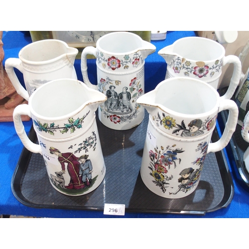 296 - A collection of Scottish pottery jugs including Clyde Pottery Tam o Shanter, Cherry Ripe, Stag, Chri... 