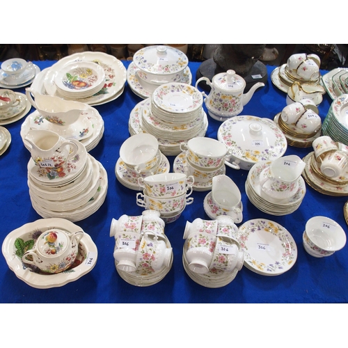 306 - An Elizabethan Sheringham pattern dinner service together with a Copeland Spode Reynolds pattern din... 