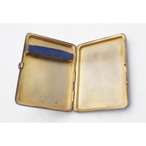 356 - A George V silver and blue guilloche enamel cigarette case, by Crisford & Norris, Birmingham 193... 