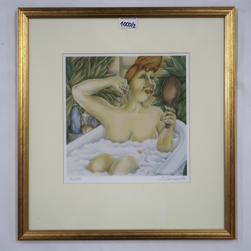 1000 - JOAN SOMERVILLE (SCOTTISH b.1961)SOME LIKE IT HOTGiclée, signed lower right, numbered 146/395, 30 x ... 