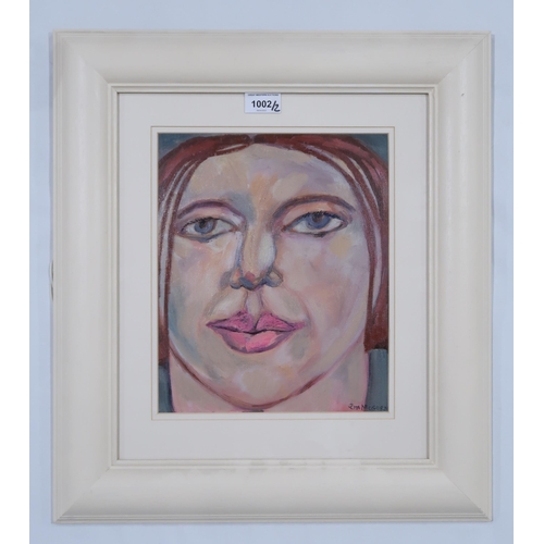 1002 - RITA MCGURN (SCOTTISH CONTEMPORARY)PORTRAIT OF YOUNG LADYOil on board, signed lower right, 30 x 25cm... 