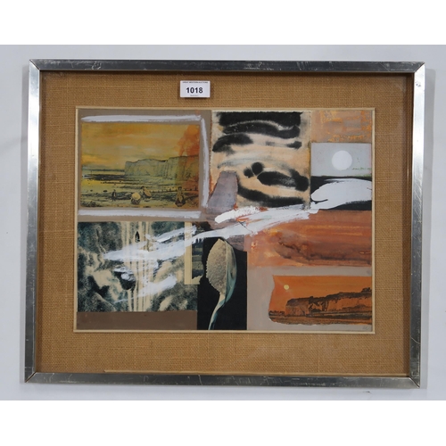 1018 - WILLIAM HUNTER LITTLEJOHN R.S.A. R.S.W. (SCOTTISH 1926-2006)PEGWELL BAYMixed media/collage, signed l... 