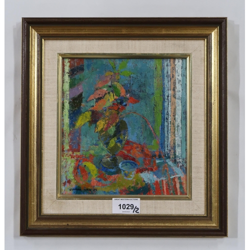 1029 - CYNTHIA WALL (SCOTTISH 1927-2012)STILL LIFEOil on board, signed lower left, titled (19)82, 19 x 17cm... 