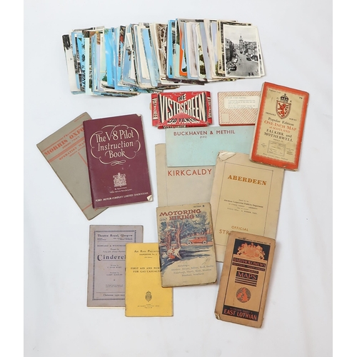 457 - Paper collectables, comprising mixed 20th century postcards, largely Scottish views, vintage Scottis... 