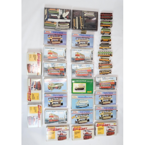 459 - Boxed Hornby and Bachmann Branch Line 00-gauge model railway stock, together with a variety of tram ... 