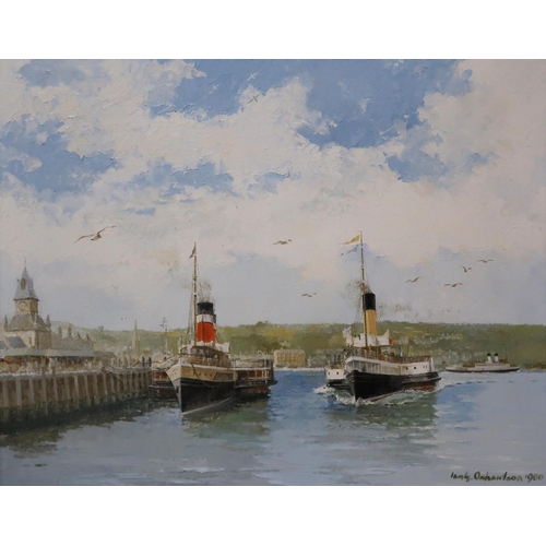 922 - IAN G. ORCHARDSON (SCOTTISH 1927-1997)PADDLE STEAMERS JEANNIE DEANS (1931) AND DUCHESS OF FYFE (1903... 