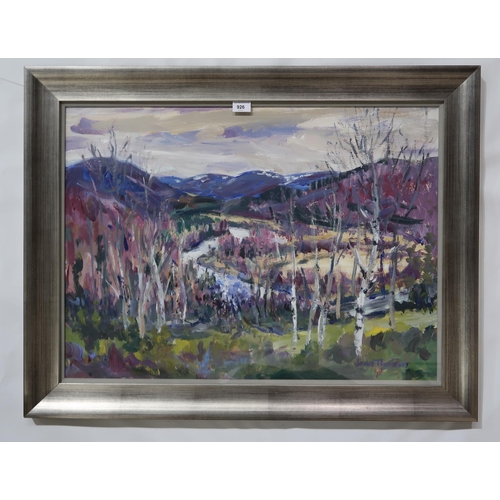 926 - JEAN THOMSONSCOTTISH LANDSCAPEOil on board, signed lower right, 59 x 78cm... 