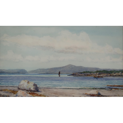 927 - P MACGREGOR WILSON RSW COASTAL VIEWWatercolour, signed, 30 x 50cm