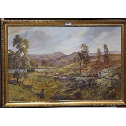 931 - S.A.WEBBER LANDSCAPEOil on board, signed, 50 x 74cm