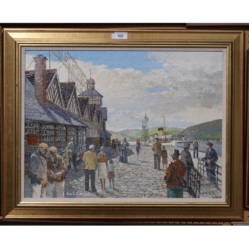 932 - IAN G ORCHARDSON GOUROCK PIER Oil on board, signed, 45 x 60cm