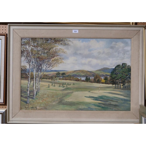 934 - MCCARTNEY GOLF COURSEOil on board, signed, 50 x 75cm