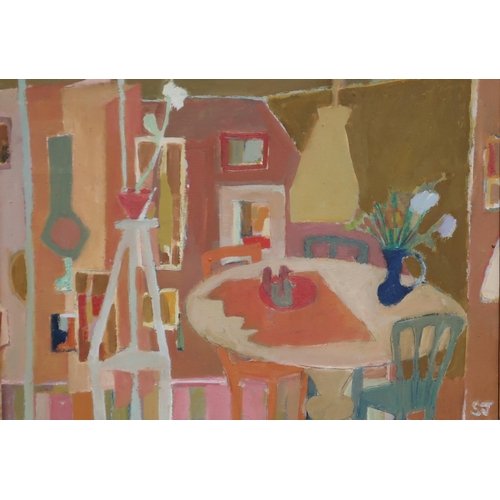 941 - SUSAN JACKSON (SCOTTISH SCHOOL)THE ATTICOil on canvas, signed lower right, 36 x 50cmTitle inscribed ... 