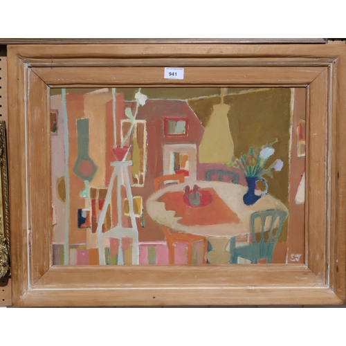 941 - SUSAN JACKSON (SCOTTISH SCHOOL)THE ATTICOil on canvas, signed lower right, 36 x 50cmTitle inscribed ... 