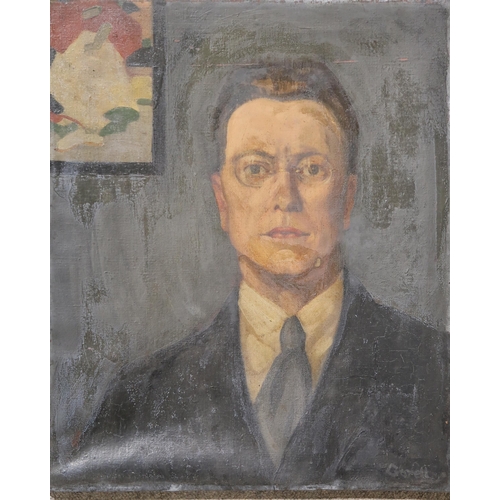 946 - SCOTTISH SCHOOLPORTRAIT OF ERIC DE BANZIEOil on canvas, signed lower right, 55 x 46cm... 