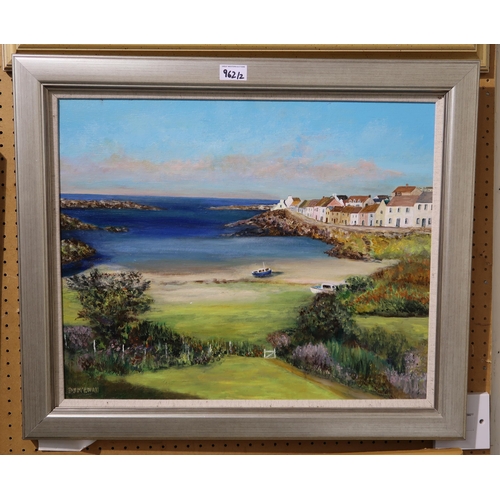 962 - D.J. MCEWAN (SCOTTISH)IONAAcrylic on board, signed lower left, 45 x 54cmTitle inscribed to label ver... 