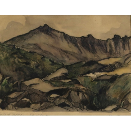 977 - ERNEST ARCHIBALD TAYLOR (SCOTTISH 1874-1951)GOATFELL, ISLE OF ARRANCharcoal and watercolour, signed ... 