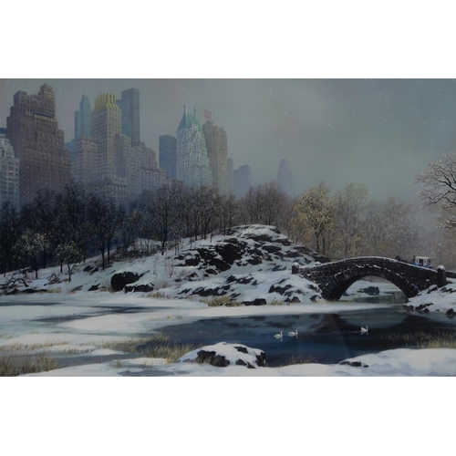 986 - ALEXANDER CHEN (CHINESE b.1945)CENTRAL PARK BRIDGE-WINTERPrint multiple, signed lower right, numbere... 