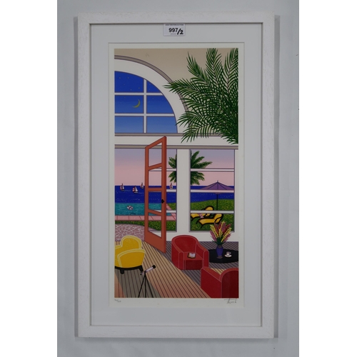 997 - FRANÇOIS LEDAN 'FANCH' (FRENCH b.1949)POOL HOUSE IN PALM BEACHPrint multiple, signed lower right, nu... 