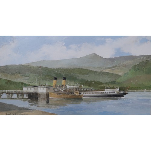 937 - IAN G ORCHARDSON GLEN SANNOX TO BRODICKOil on board, signed, 40 x 75cm and another (2)... 