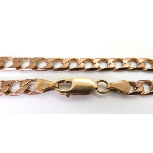 792 - A 9ct rose gold curb chain bracelet with attached heart shaped clasp, together with a ladies 9ct gol... 