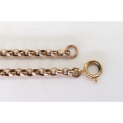 805 - A 9ct gold vintage belcher chain, length 72cm, weight 12gms