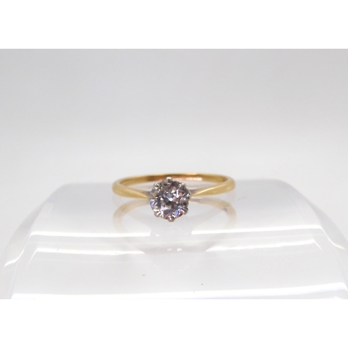 817 - A diamond solitaire ring, set with an estimated approx 0.70cts old cut diamond in a platinum crown m... 