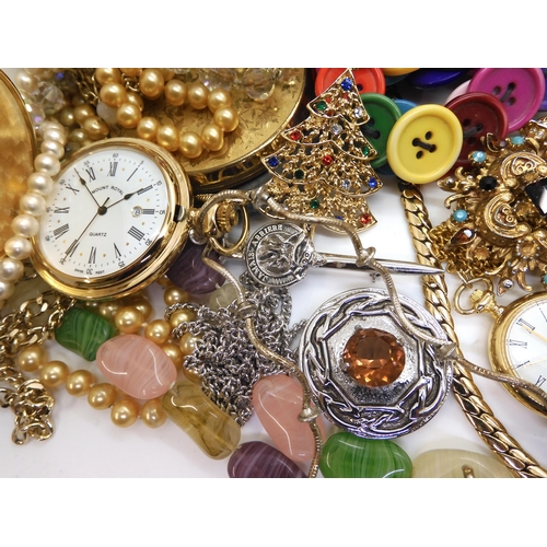 873 - A large collection of vintage costume jewellery to include items by Ciro, four Caithness glass brooc... 