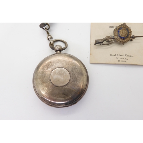 904 - A silver open faced pocket watch the jeweled movement and dial both signed John McGilvray, diameter ... 