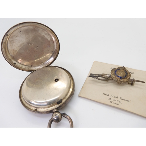 904 - A silver open faced pocket watch the jeweled movement and dial both signed John McGilvray, diameter ... 