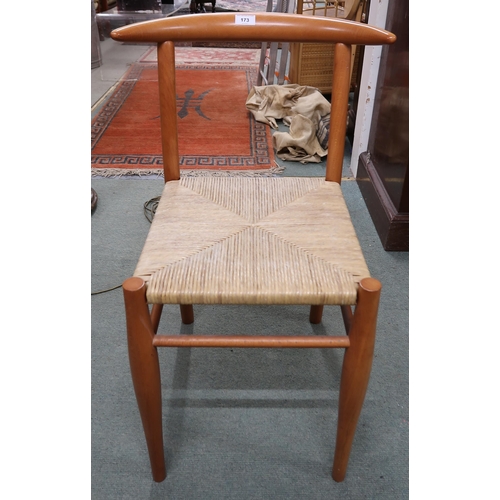 173 - A lot of three 20th century Aleph chairs with strung seats (3)