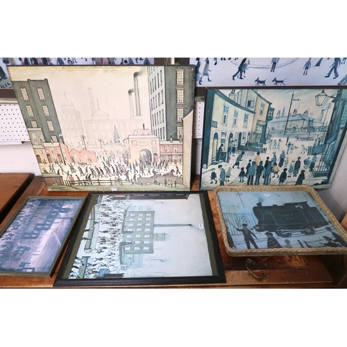 69 - A lot of nine assorted L.S. Lowry prints and another print (10)