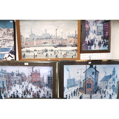 69 - A lot of nine assorted L.S. Lowry prints and another print (10)