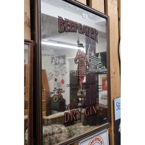 78 - A 20th century Newcastle Brown Ale advertising mirror, Cutty Sark Scotch whisky advertising mirror, ... 