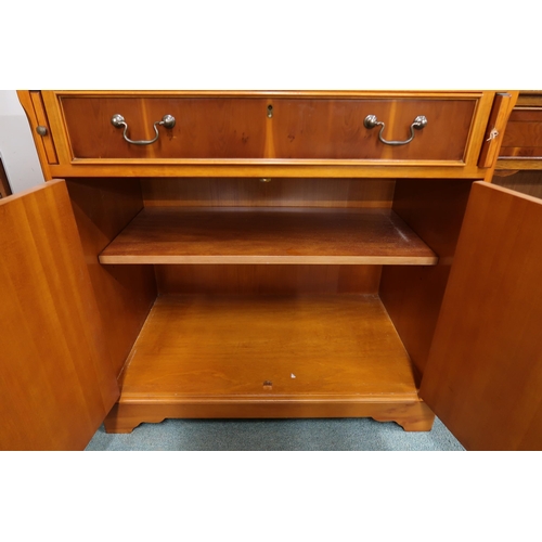 86 - A 20th century fall front writing bureau and a small two drawer open bookcase (2)