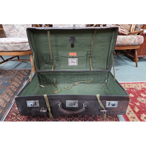 127 - A mid 20th century Ekco television, 84cm high x 68cm wide x 36cm deep, leather travel case and a Gla... 