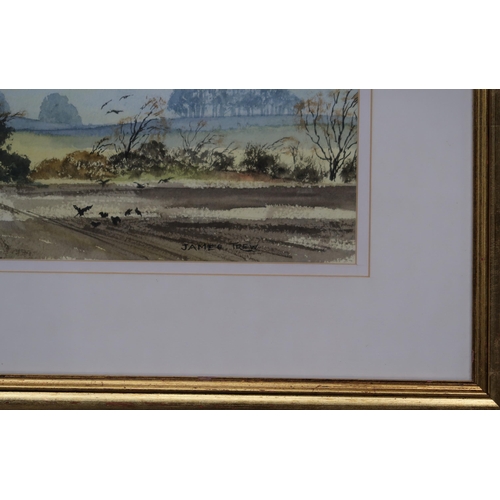 706 - JAMES FREW Landscape, signed, watercolour, 30 x 45cm and a print (2)