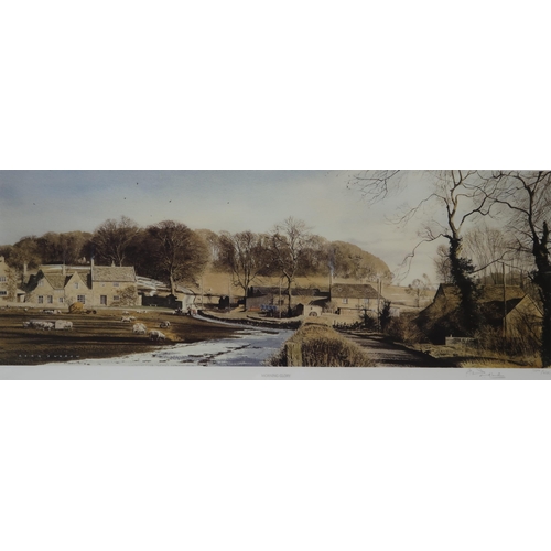 706 - JAMES FREW Landscape, signed, watercolour, 30 x 45cm and a print (2)