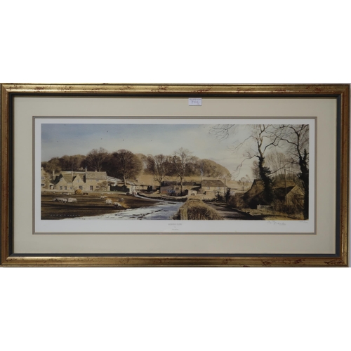 706 - JAMES FREW Landscape, signed, watercolour, 30 x 45cm and a print (2)