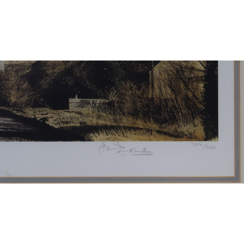 706 - JAMES FREW Landscape, signed, watercolour, 30 x 45cm and a print (2)