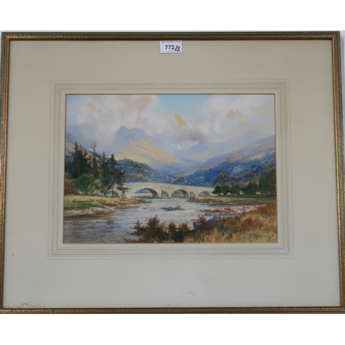 772 - GEROGE TREVOR BRIG O'DEE, INVERCAULDWatercolour, signed lower right, 24 x 35cmTitle inscribed t... 