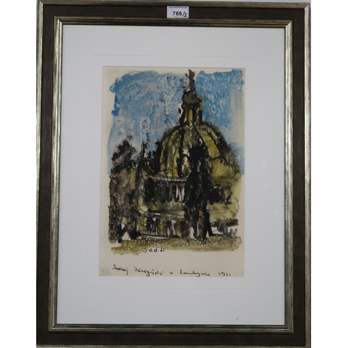 788 - ANDRZEJ-LESZER DRIERZYNSKIST PETER, ROMEOil on paper, signed lower right, dated 1961, 36 x 25cmTitle... 